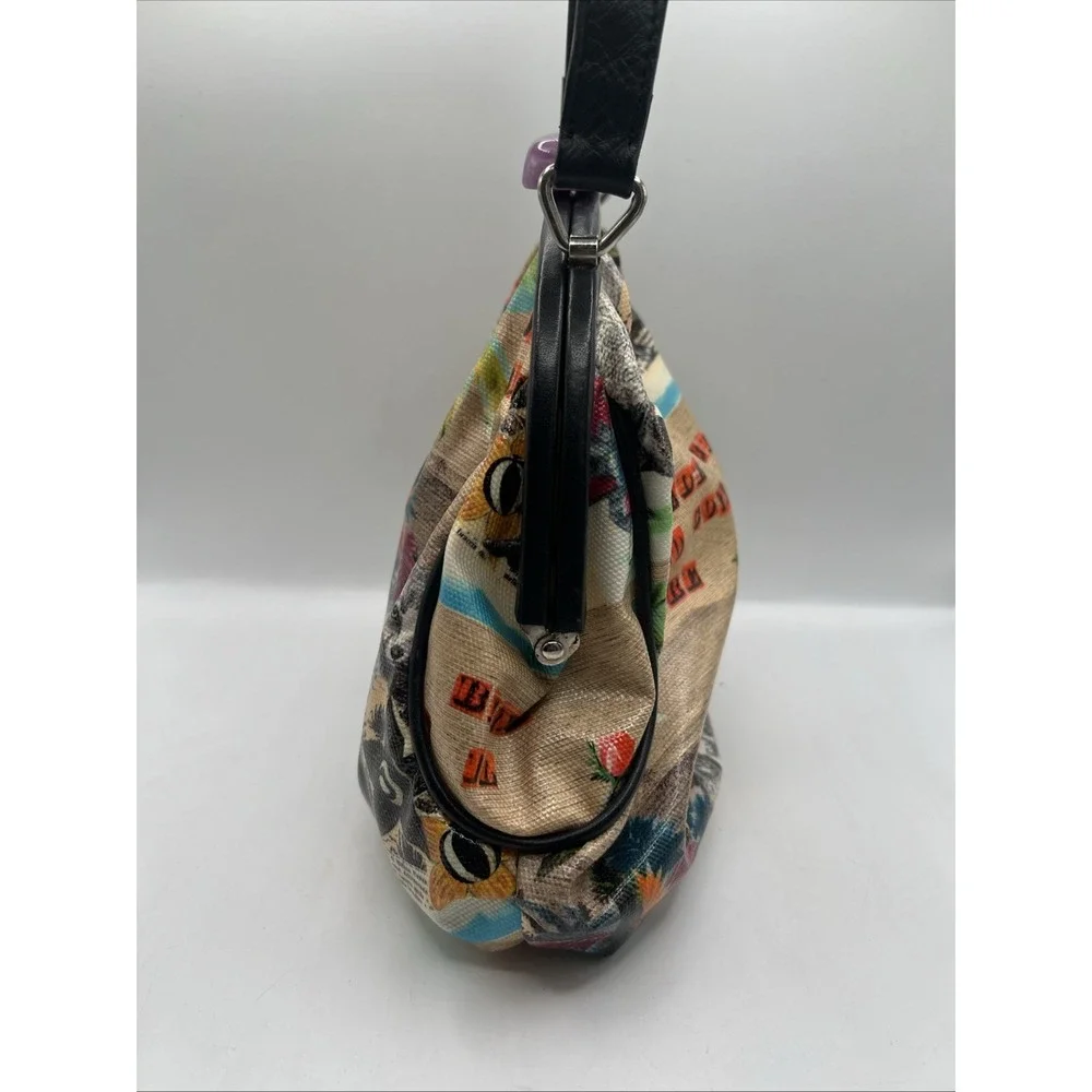 Furla Talenthub Leitmotif Cloth Handbag Multicolor Purple Buckle Limited Edition